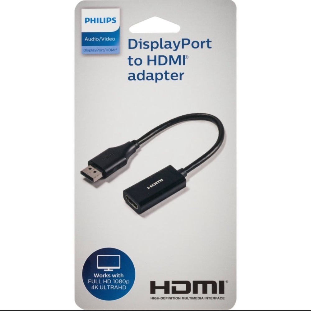 Philips DisplayPort to HDMI Adapter - Black